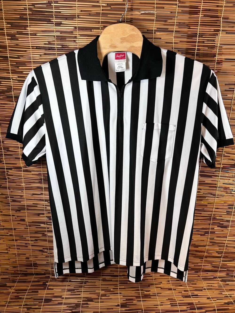 Rawlings 2XL Referee Shirt Black and White